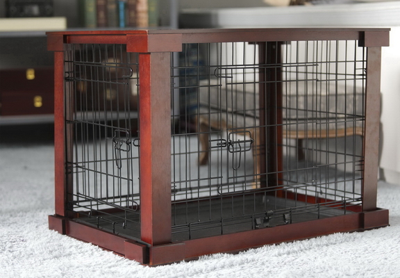 Zoovilla MPSC001 Cage with Crate Cover  Mohogany  ...