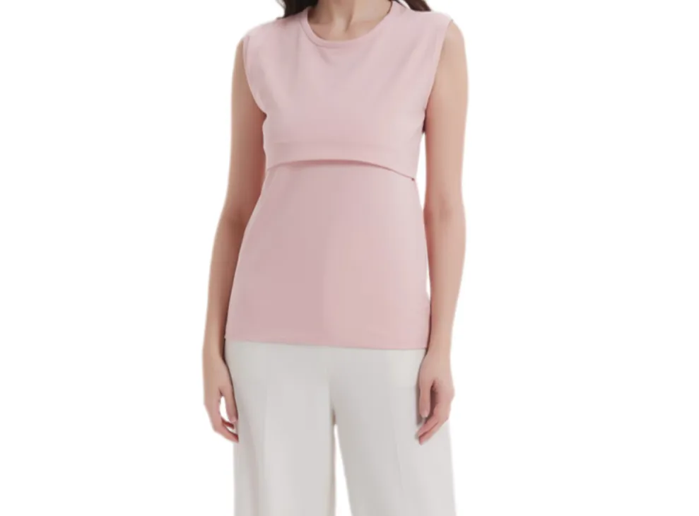 Summer Cotton Maternity Nursing Tank Top – Sleeveless Breastfeeding Camisole