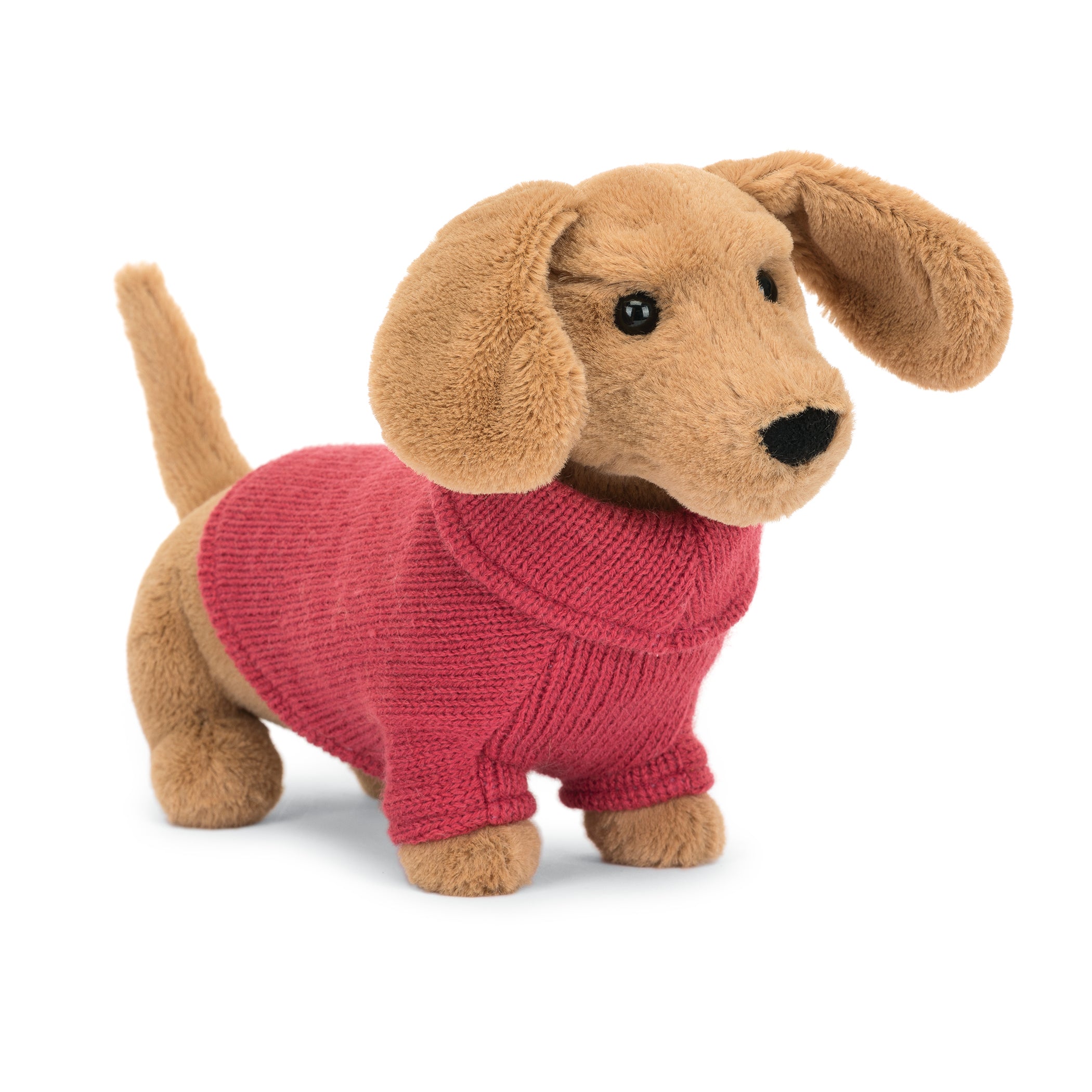 Sweater Sausage Dog Pink - 9 Inch by Jellycat