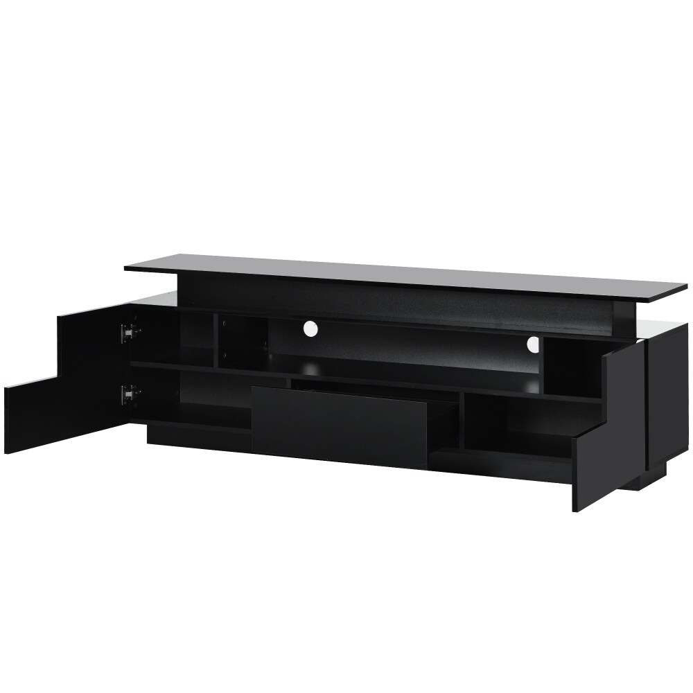 Modern Stylish Functional TV stand with Color Changing LED Lights