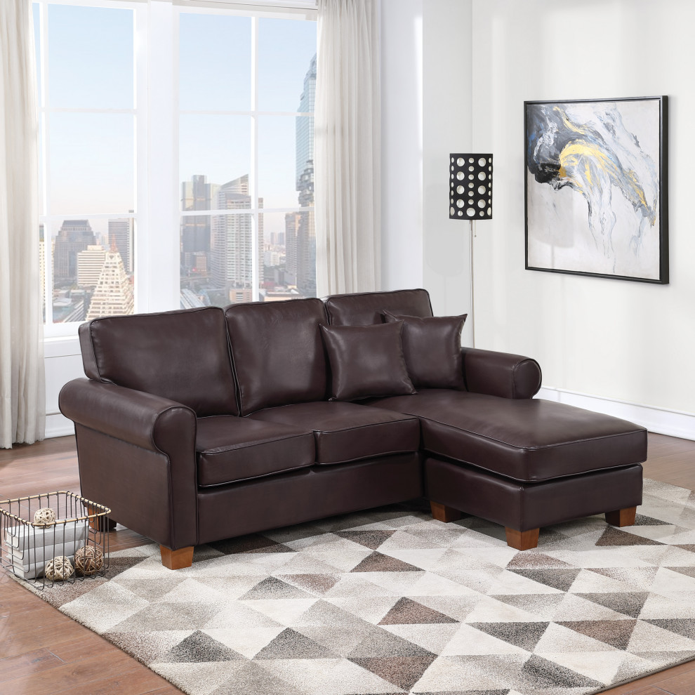 Rylee Rolled Arm Sectional   Contemporary   Sectional Sofas   by Office Star Products  Houzz