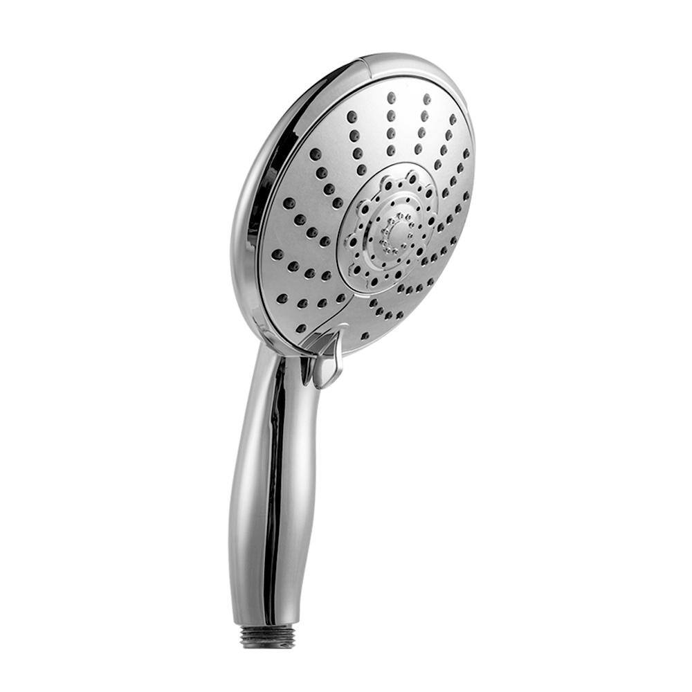 LORDEAR Double Rain Shower Set 5-Spray Patterns 5 in. Wall Mounted Round Spa Dual Shower Heads in Chrome H-SLF16002