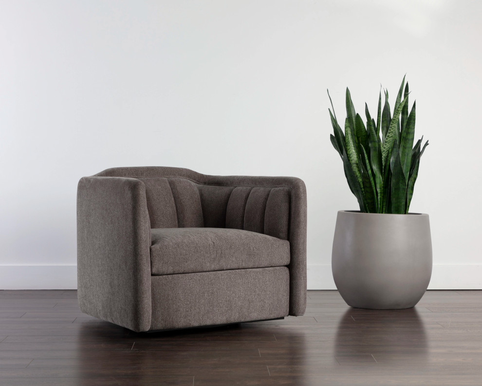 Birrit Swivel Armchair   Transitional   Armchairs And Accent Chairs   by Sunpan Modern Home  Houzz