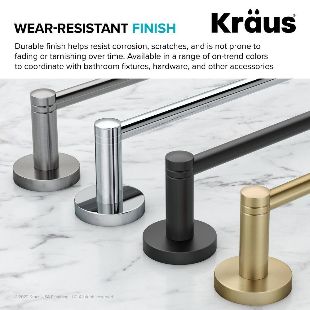 KRAUS Elie Bathroom Robe and Towel Rack with 4 Hooks in Brushed Gold KEA-18804BG