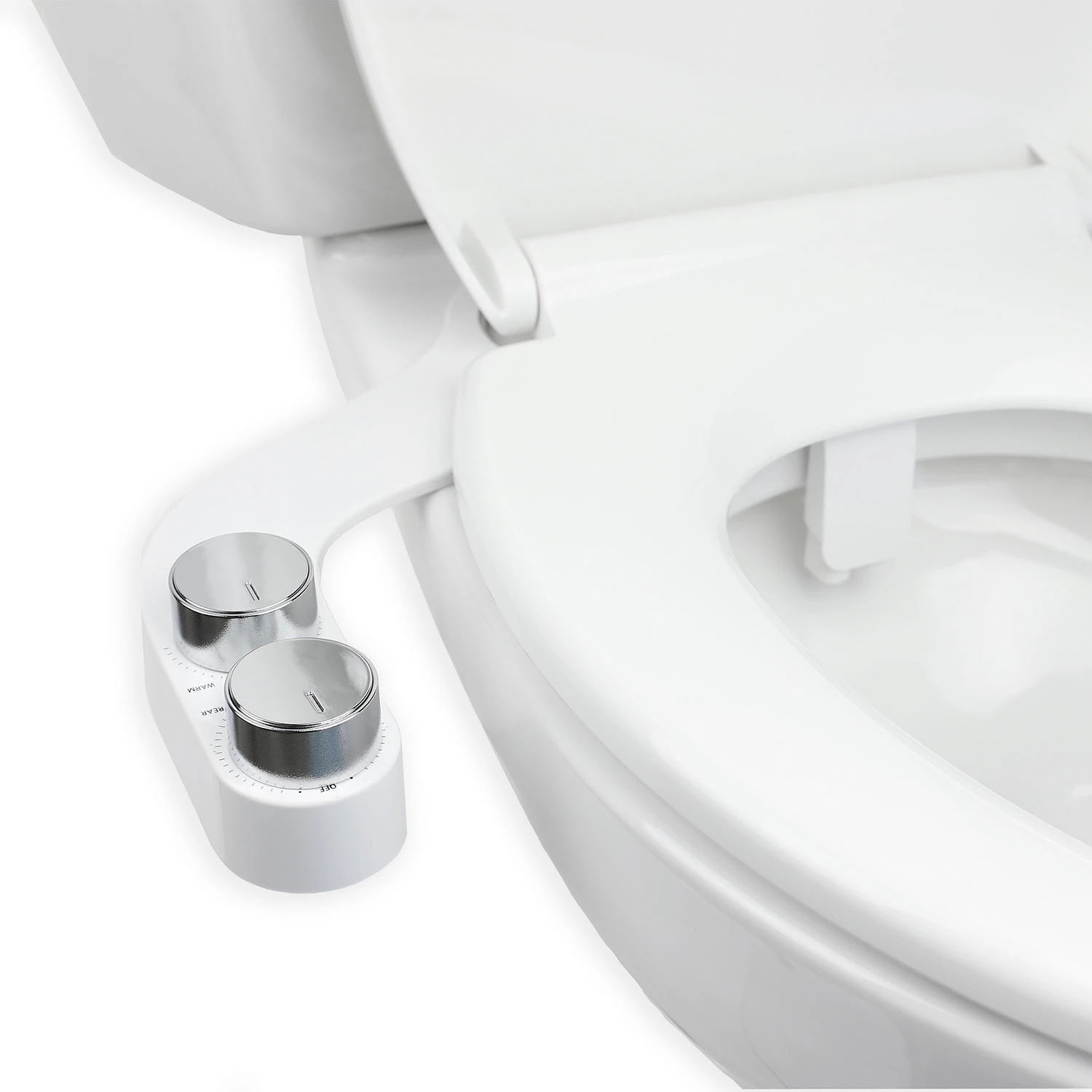 Brondell FreshSpa Comfort+ Dual Temperature Bidet Attachment and Dual Nozzle with Retractable Nozzles and Self- Cleaning Function