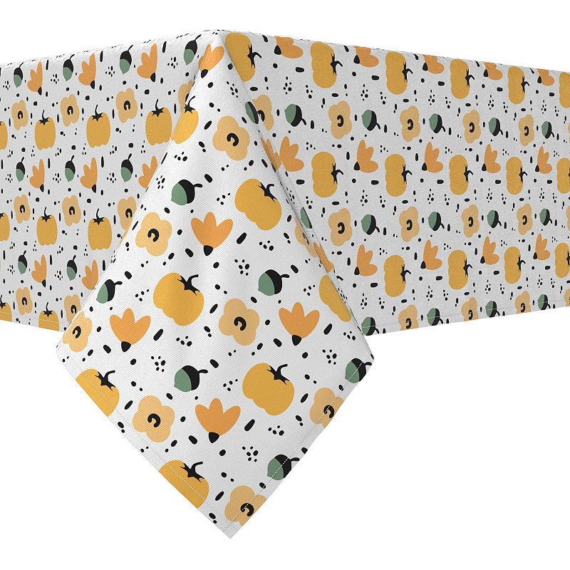 Rectangular Tablecloth， 100% Cotton， 52x104， Cartoon Pumpkin Design