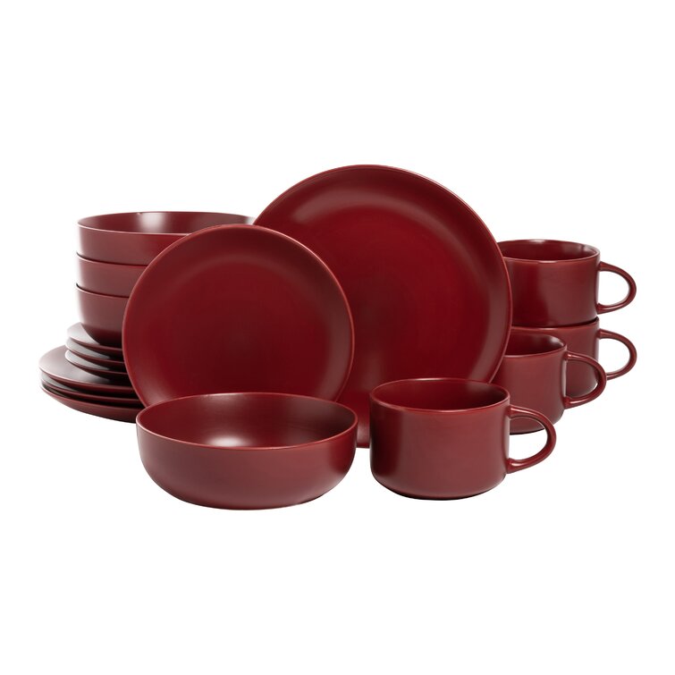 Ten Strawberry Street Wazee Matte Stoneware Dinnerware Set - Service for 4