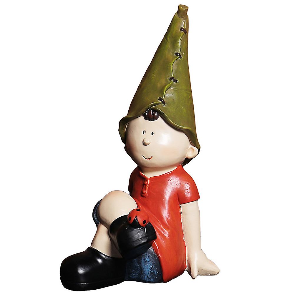 Elf Ornament Thinking Boys Garden Statues Sculptures Outdoor Ornament Crafts