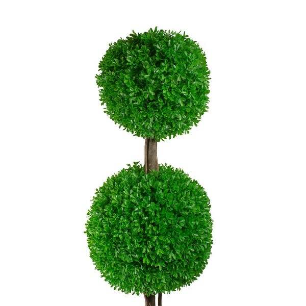 60 Triple Sphere Artificial Boxwood Topiary Potted Plant