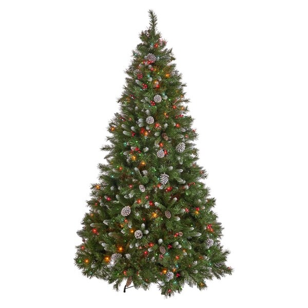 7foot Hinged Frosted Spruce Christmas Tree by Christopher Knight Home