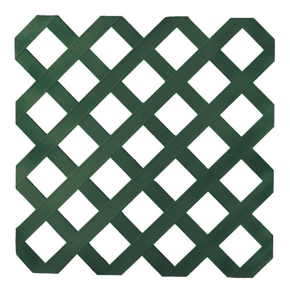 Veranda 4 ft. x 8 ft. Woodland Green Garden Vinyl Lattice 82966