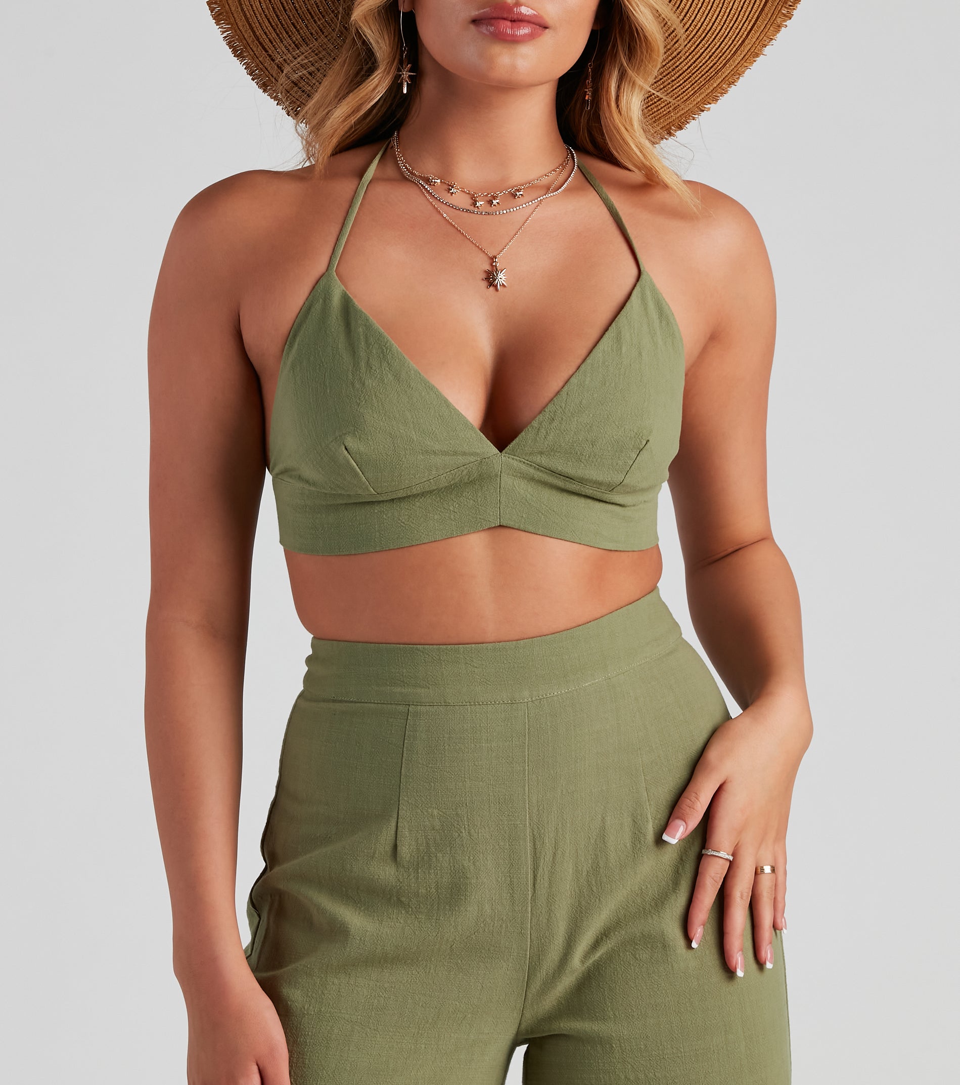 Whisked Away Halter Crop Top