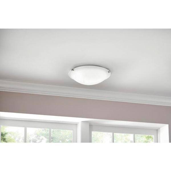 Hampton Bay Chalene 15 in. 1-Light Pewter Clip Integrated LED Flush Mount 37737-LED-HBU