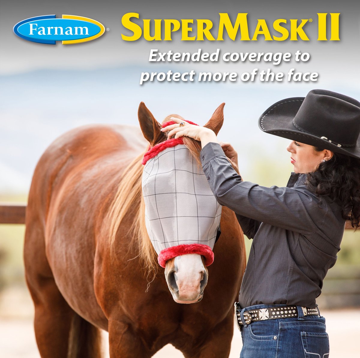 Farnam SuperMask II Horse Fly Mask with Covered Ears