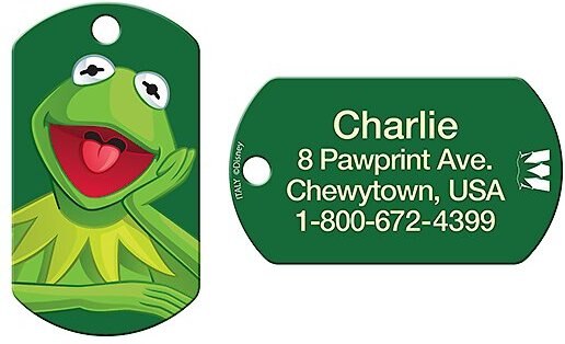 Quick-Tag Disney's Muppets Kermit Military Personalized Dog and Cat ID Tag