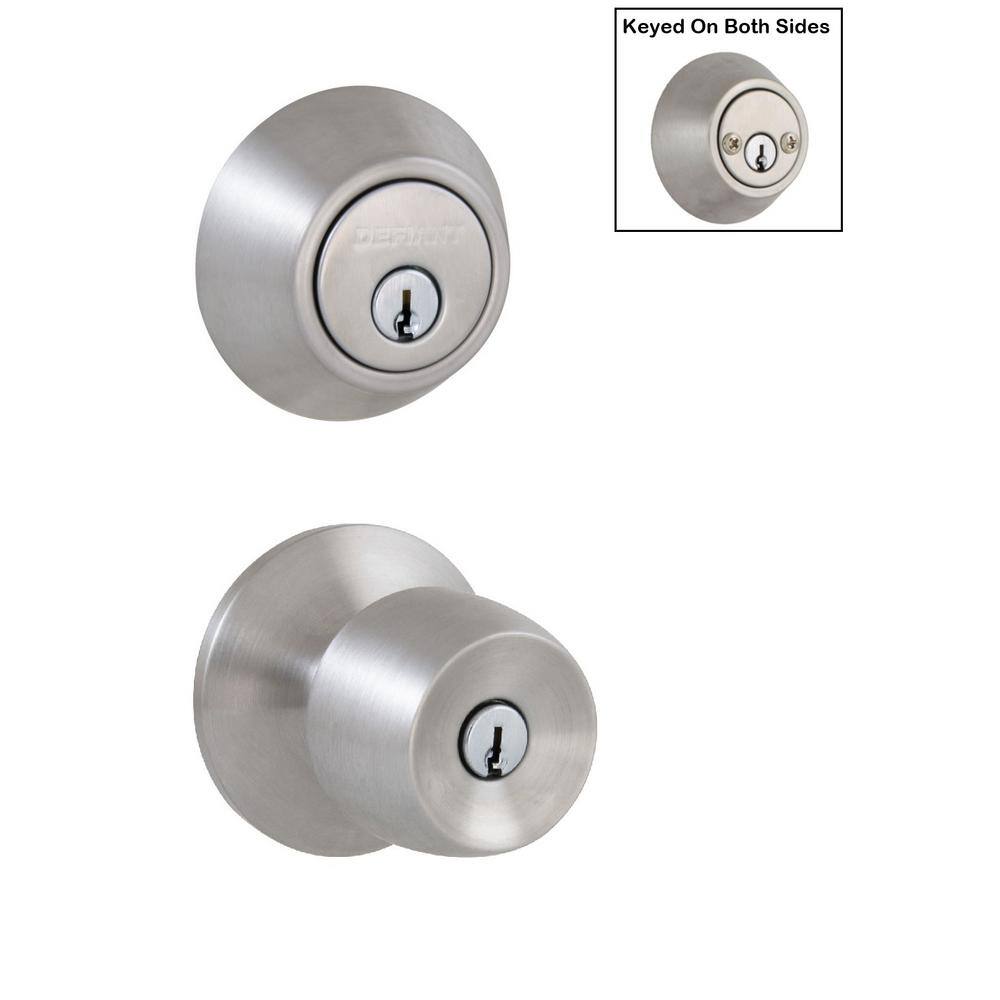 Defiant Brandywine Stainless Steel Combo Pack with Double Cylinder Deadbolt 32B86D2B