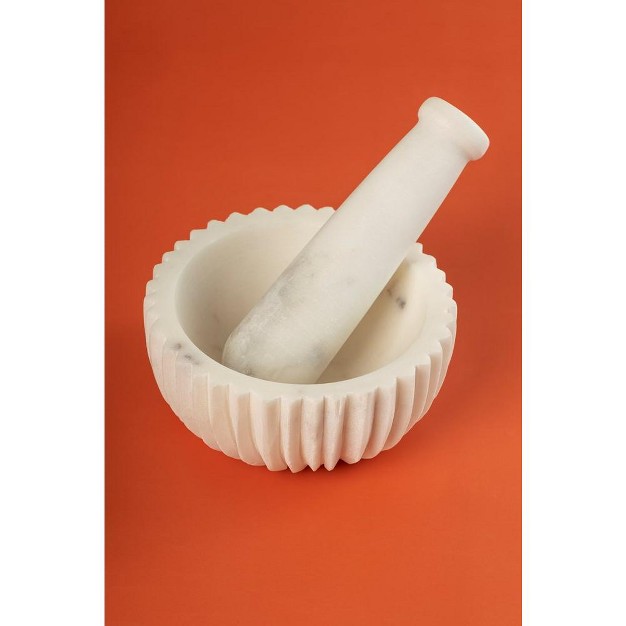 Gauri Kohli Milan Marble Mortar Pestle