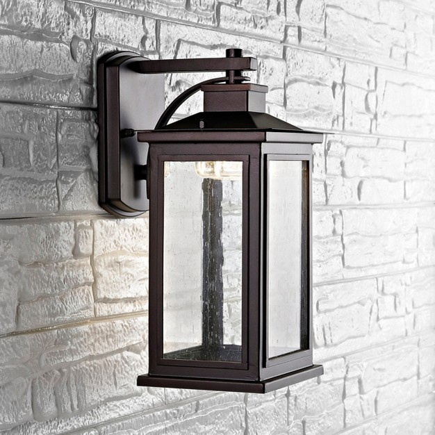 Taylen Outdoor Wall Lantern Oil Rubbed Bronze black Safavieh