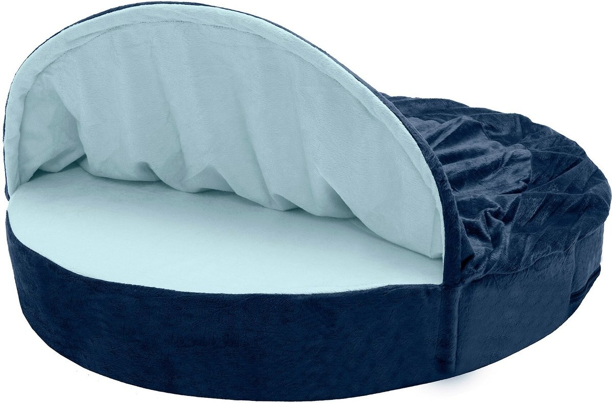 FurHaven Microvelvet Snuggery Gel Top Covered Cat and Dog Bed w/Removable Cover