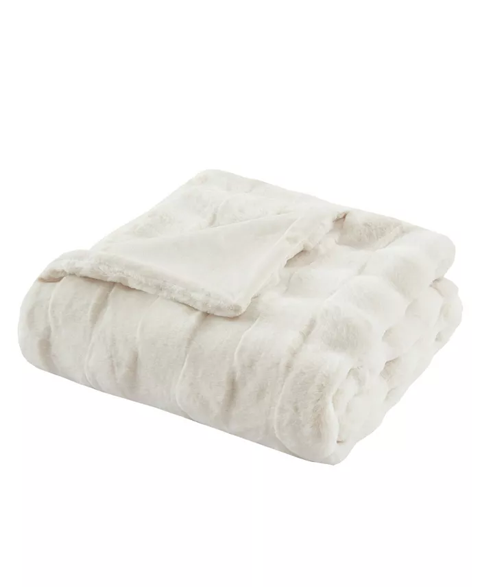 Madison Park Vivienne Faux Fur Throw， 50