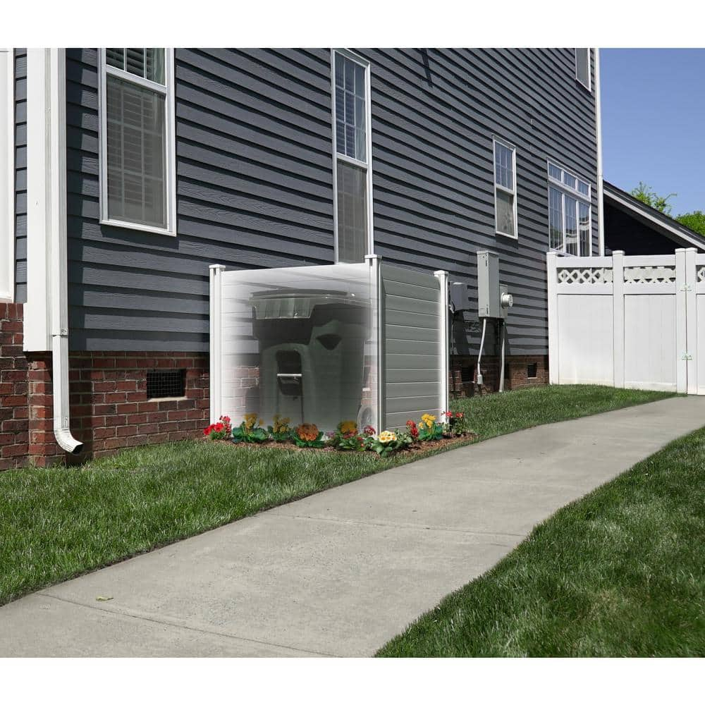 Enclo Privacy Screens 4 ft. x 4 ft. Premium White Vinyl Privacy Fence Panel Screen Enclosure ZP19014