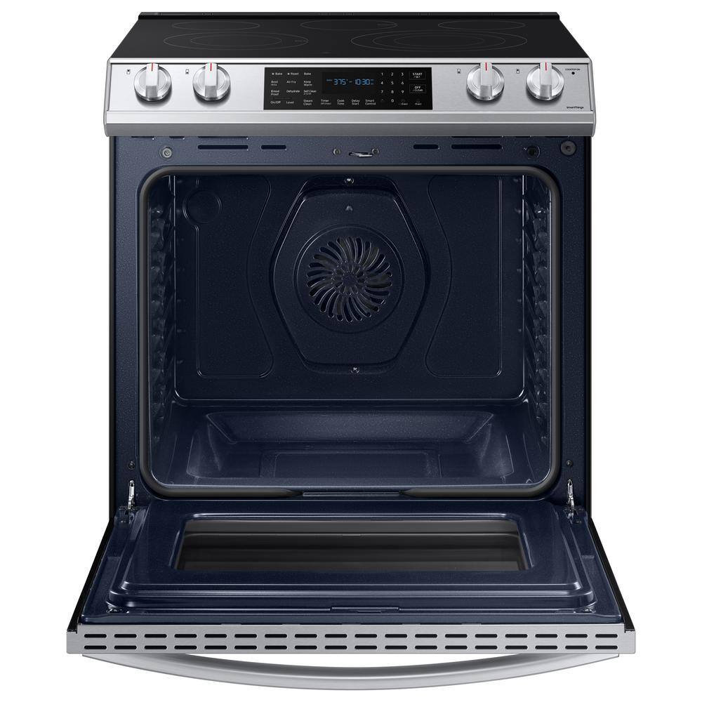  30 in. 6.3 cu. ft. Smart 5-Element Slide-In Electric Range with Air Fry Convection Oven in Stainless Steel NE63T8511SS