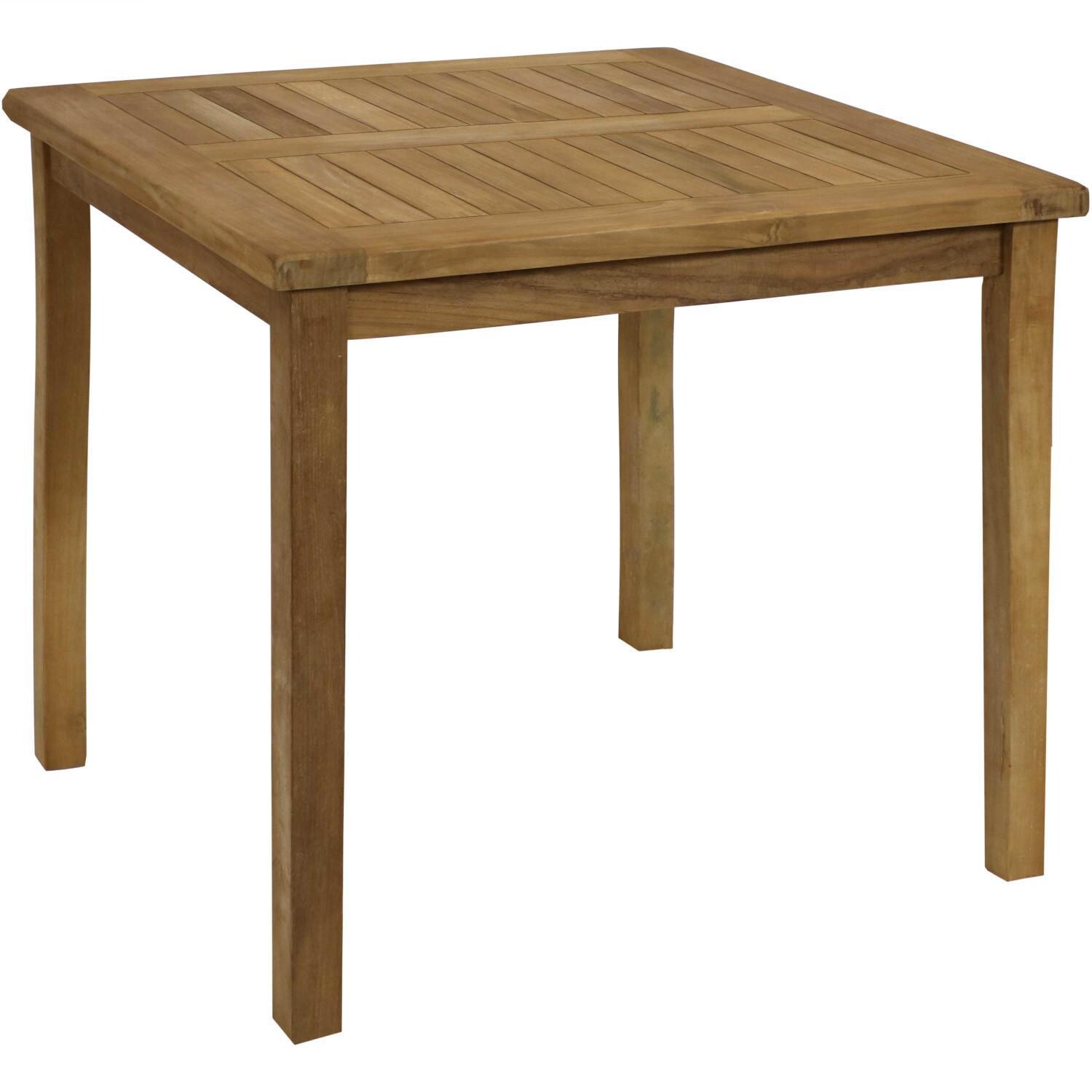 Ultimate Patio 32-Inch Teak Square Outdoor Dining Table