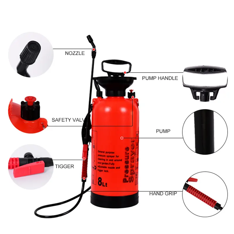 Garden Manual Pressure Disinfection Car Washer Home Clean Portable Shoulder Sprayer Handheld Pressure Sprayer