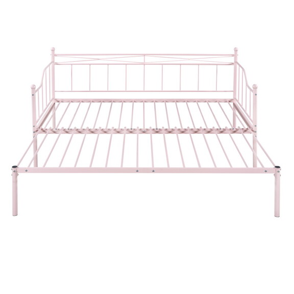 Twin Size Metal Daybed with Trundle  Daybed with S...