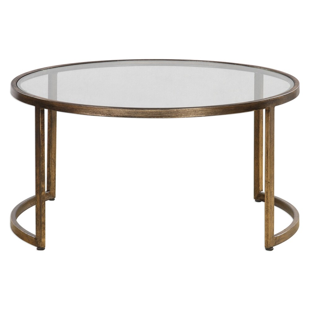 Uttermost Rhea Two Piece Metal Frame Nesting Coffee Table Set with