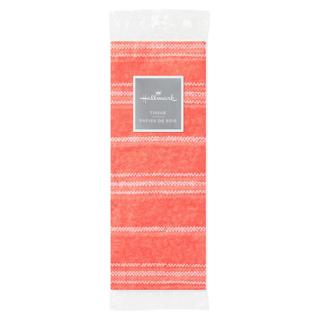 Hallmark  Coral Stripe Tissue Paper, 6 sheets