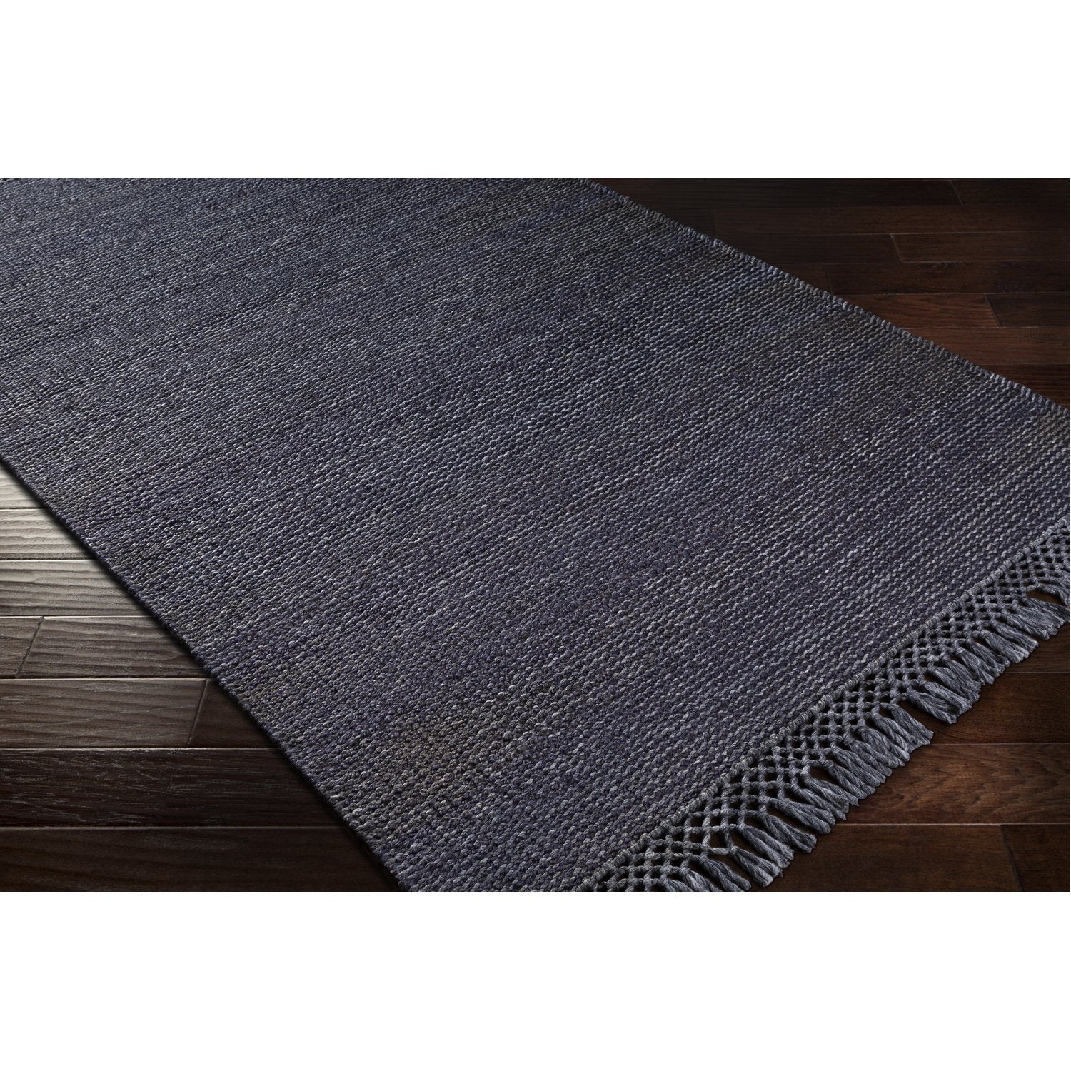 Southampton Hand Woven Rug in Navy, Medium Gray