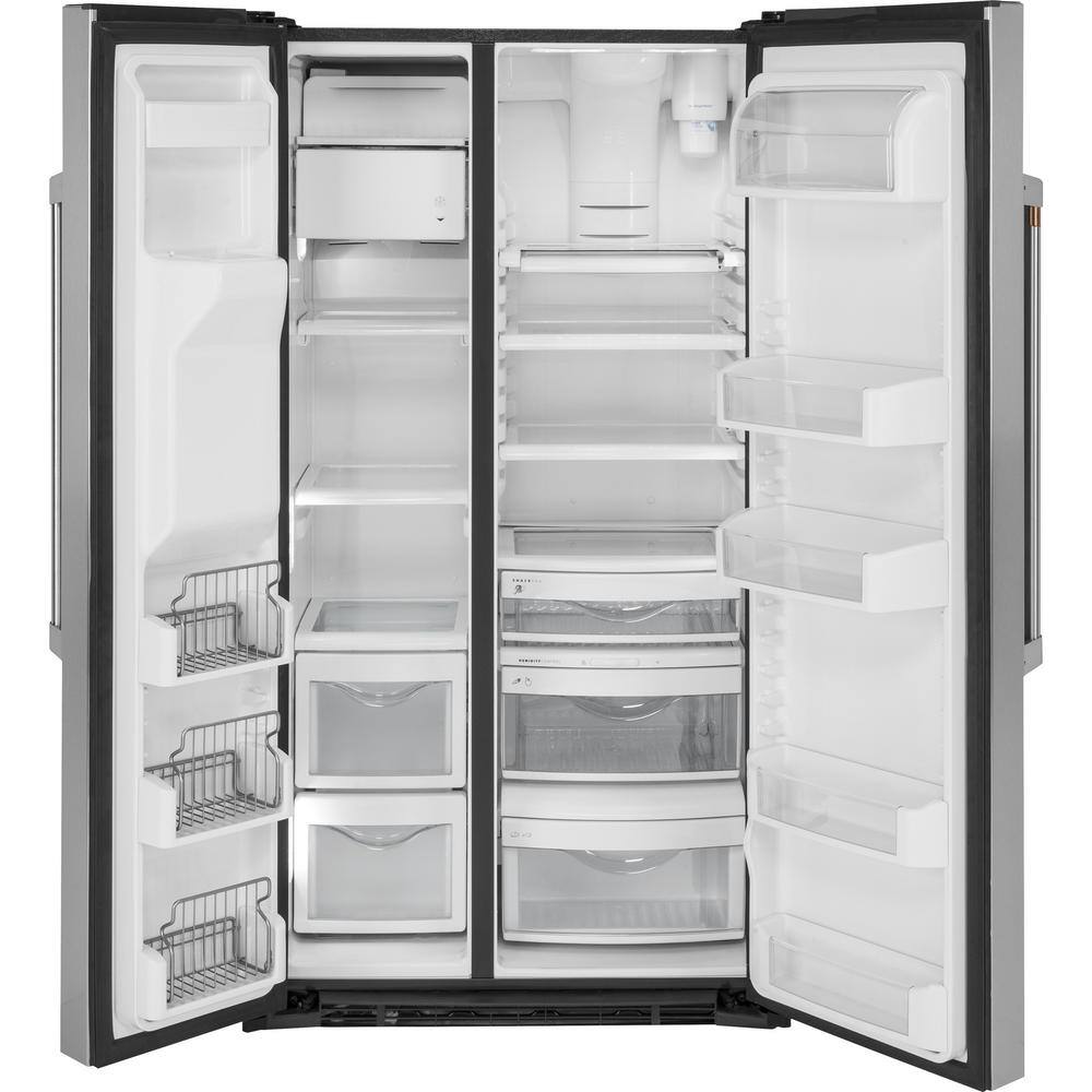 Cafe 21.9 cu. ft. Side by Side Refrigerator in Stainless Steel Counter Depth CZS22MP2NS1