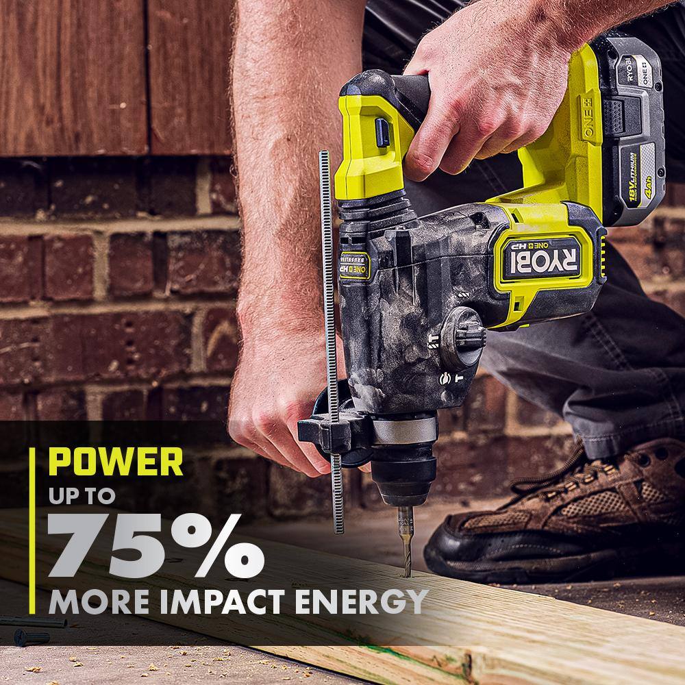 🎉Limited Time Offer🎉RYOBI ONE+ HP 18V Brushless Cordless 1 in. SDS-Plus Rotary Hammer Drill (Tool Only) P223