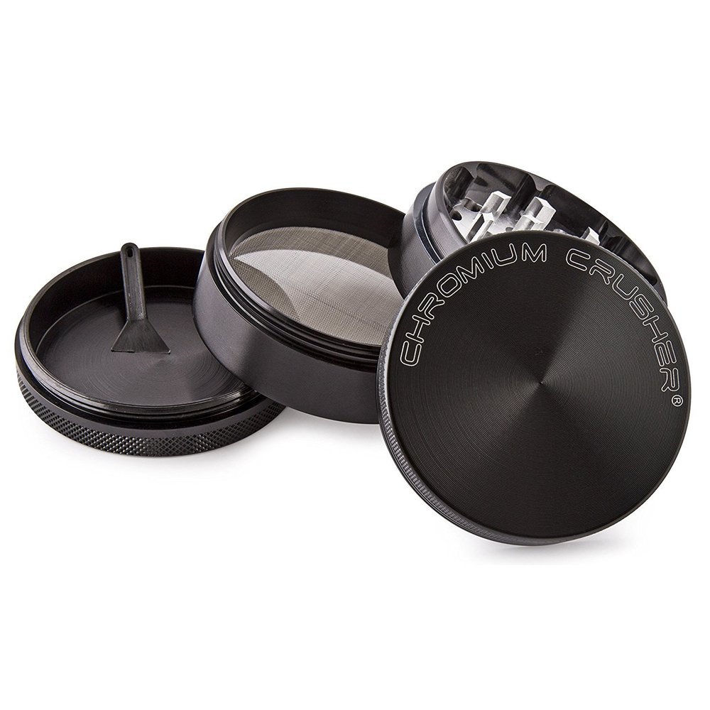 Mini Chrome Crusher Herb Grinder (4 Piece)