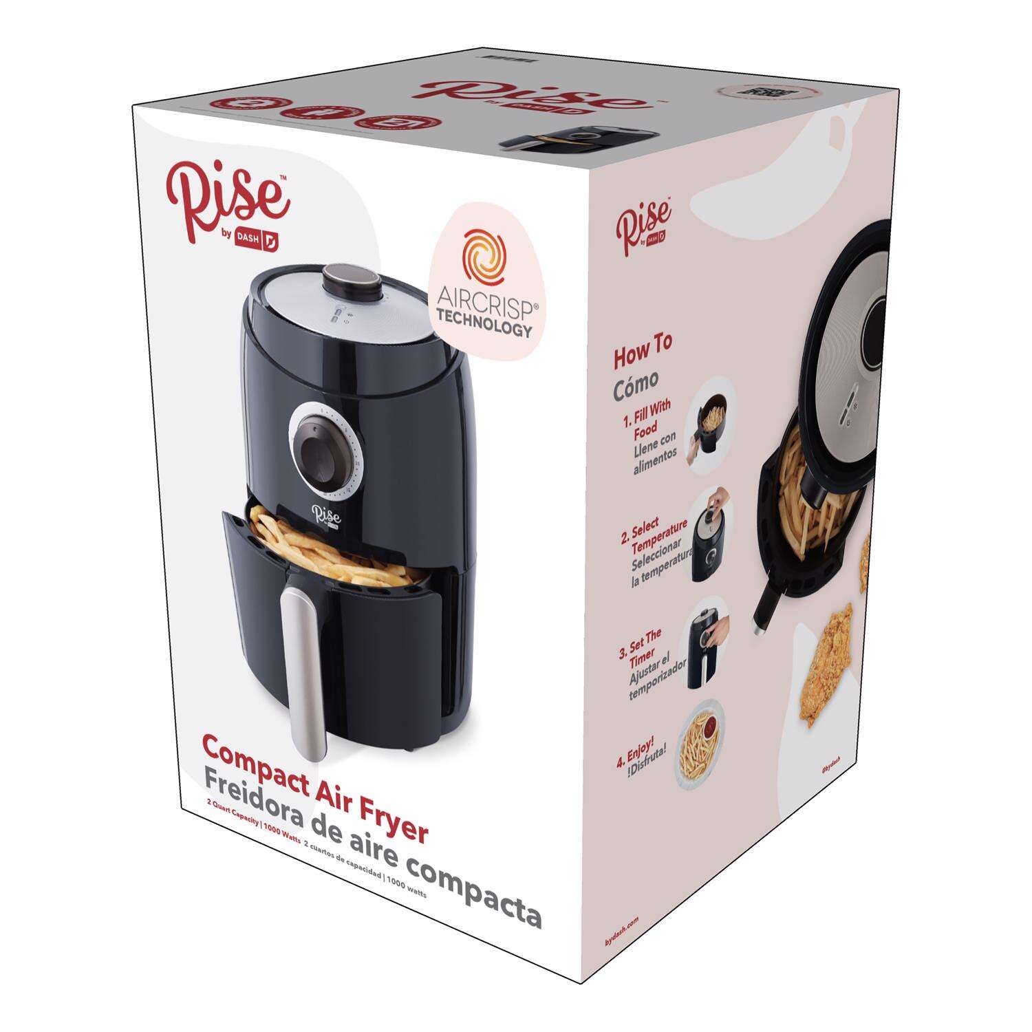 Rise by Dash Black 2 qt Air Fryer