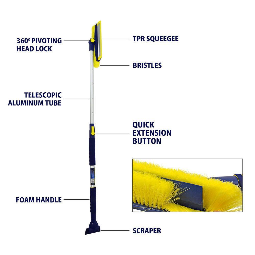 Michelin 43 in. x 63 in. Ultra-Duty Telescopic Snow Brush 19208-7