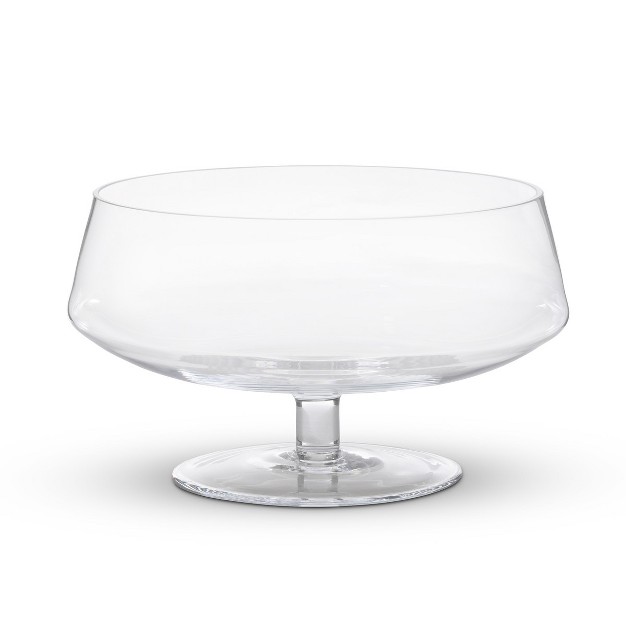 Park Hill Collection Basia Glass Stemmed Low Bowl