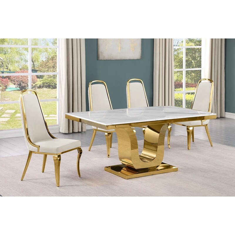 Best Quality Furniture D320 SC314 7 Dining Set with 66\