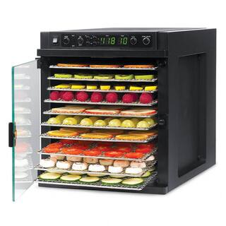 Tribest Sedona Express 11-Tray Black Stainless Steel Food Dehydrator with Built-In Timer SDE-S6780-B