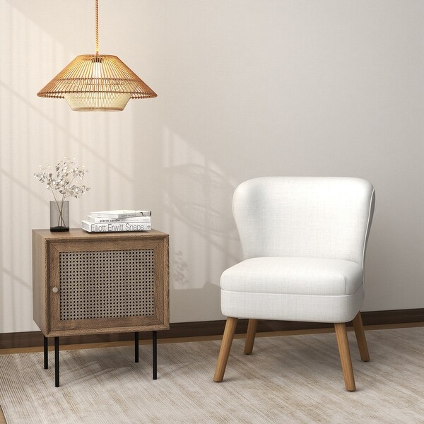 Upholstered Accent Chair Armchair Linen Side Chair