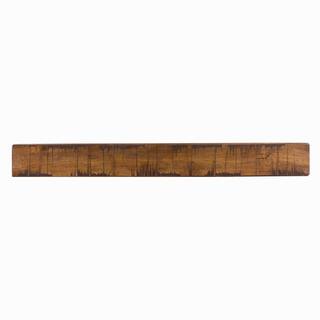 Dogberry Collections 60 in. W x 5.5 in. H x 6.25 in. D Rustic Aged Oak Cap-Shelf Mantel m-rust-6062-agok-none