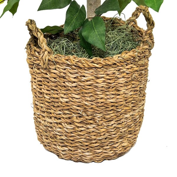 4Foot Artificial Ficus Tree in Handled Basket