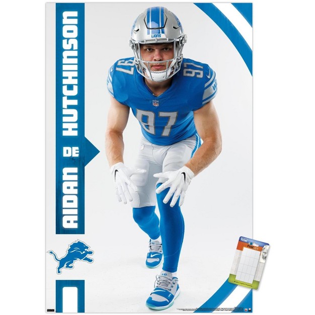 Trends International Nfl Detroit Lions Aidan Hutchinson 22 Unframed Wall Poster Prints