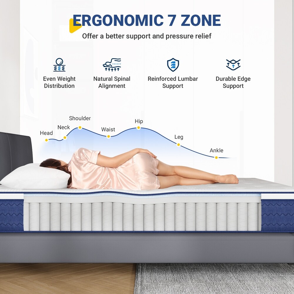 Avenco 12 inch Medium cooling Gel Memory Foam Mattress in a Box