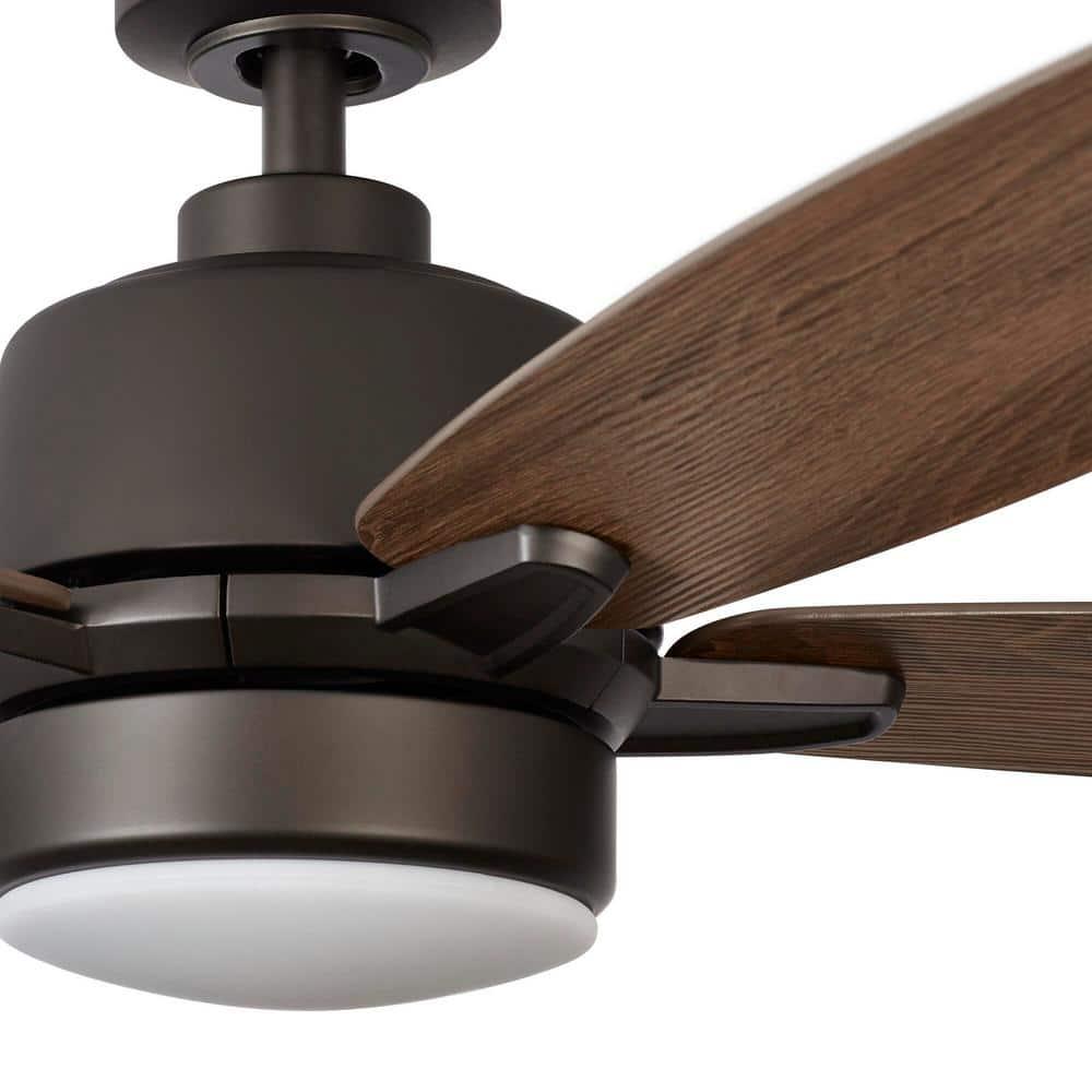 Home Decorators Collection Fawndale 46 in Indoor Integrated LED Bronze Ceiling Fan with Light Kit 5 Reversible Blades and Remote Control