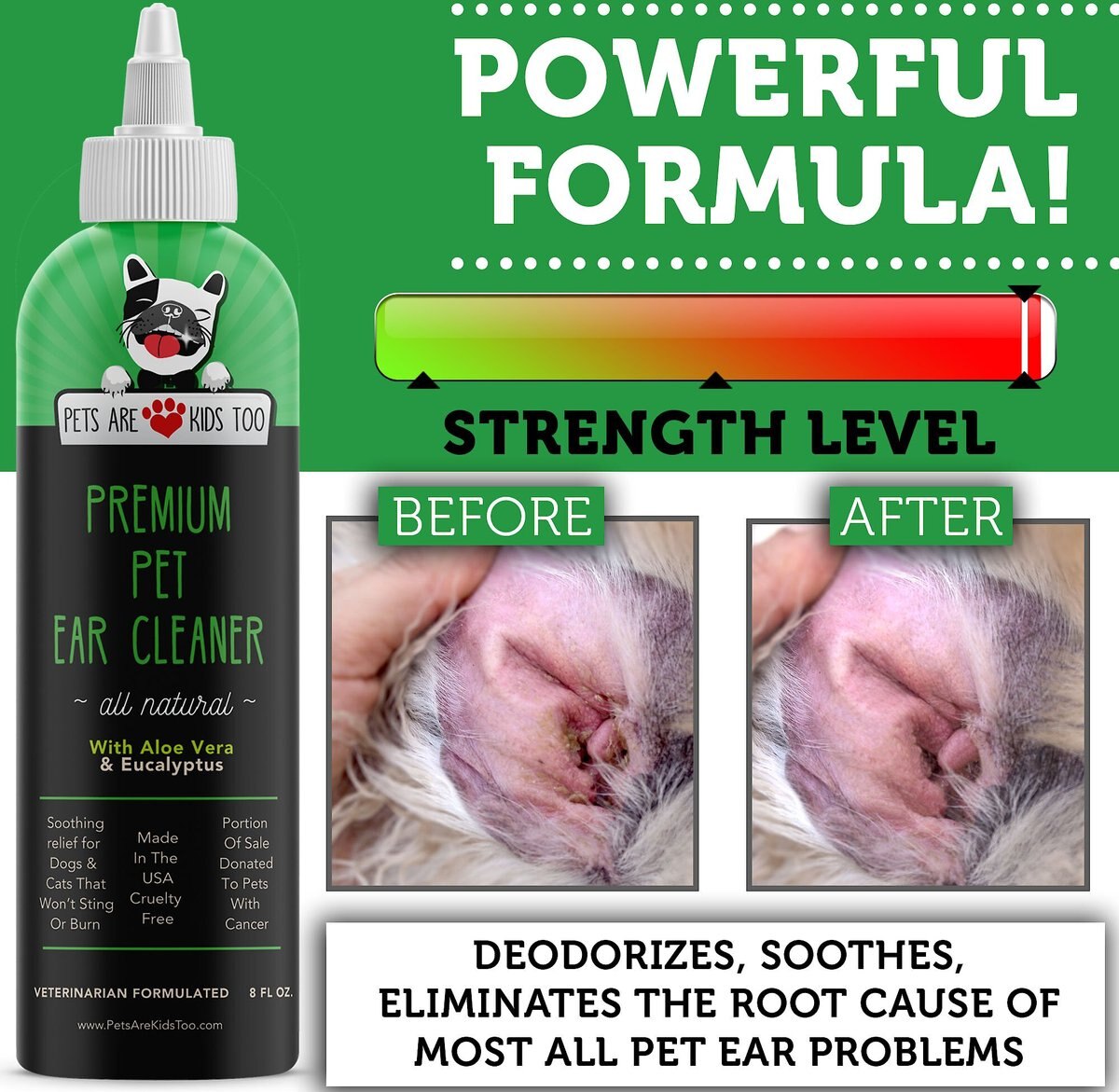 Pets Are Kids Too Premium Pet Ear Cleaner Solution