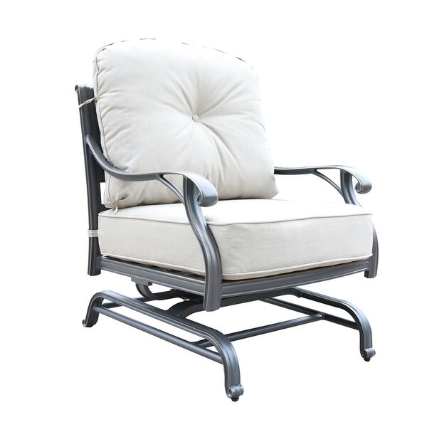 Ventura Cast Aluminum Club Motion Chair with Cushion (Set of 2)