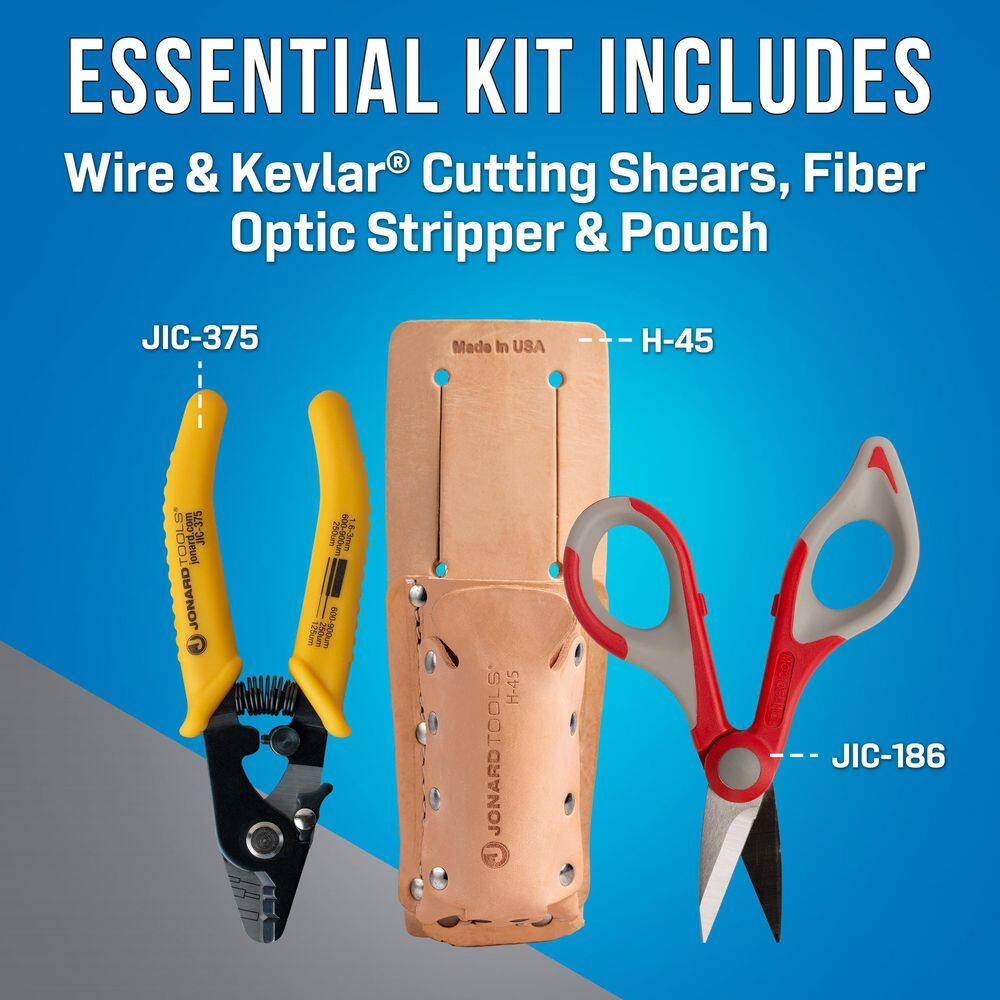 JONARD TOOLS Fiber Optic Stripper and Kevlar Shears Kit TK-355