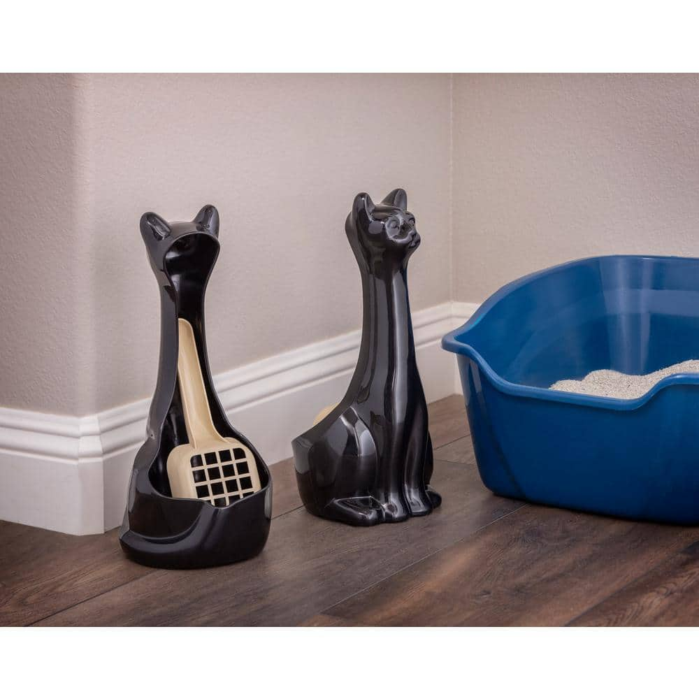 New Age Pet Scoopy Cat Litter Scoop and Holder - Black IND003B